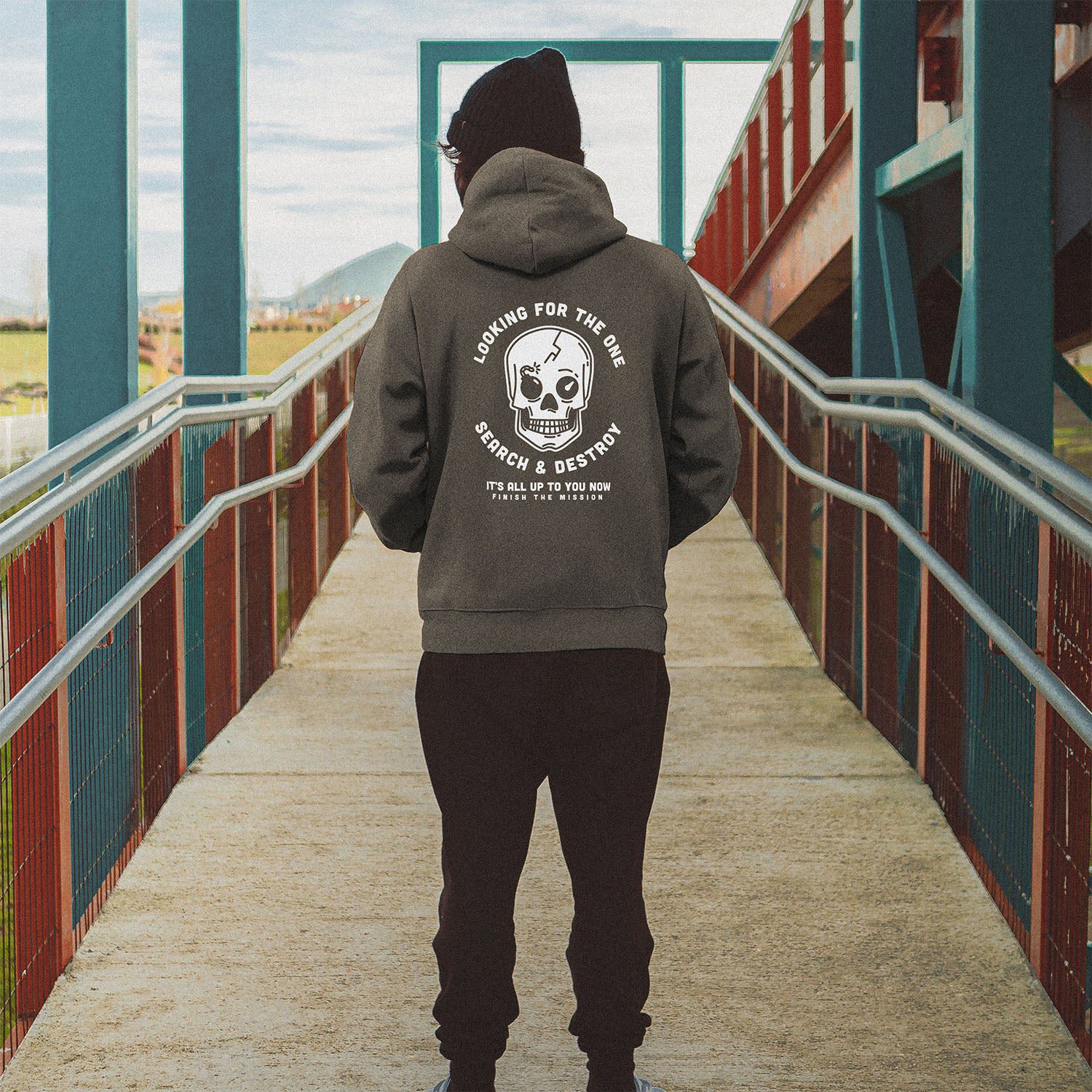 Call Of Duty Search & Destroy Skull Logo Grey Unisex Hoodie