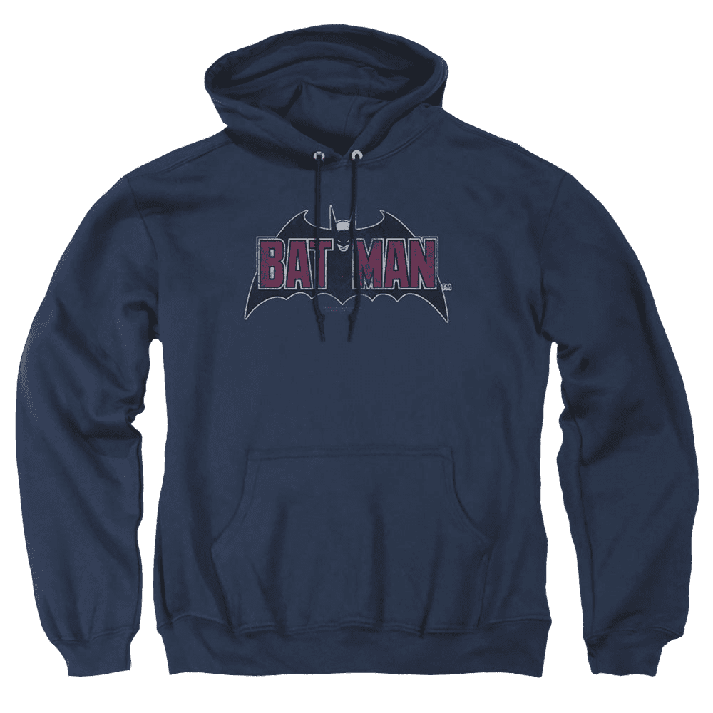 The Batman (2022) Vintage Bat Logo On Navy – Pullover Hoodie