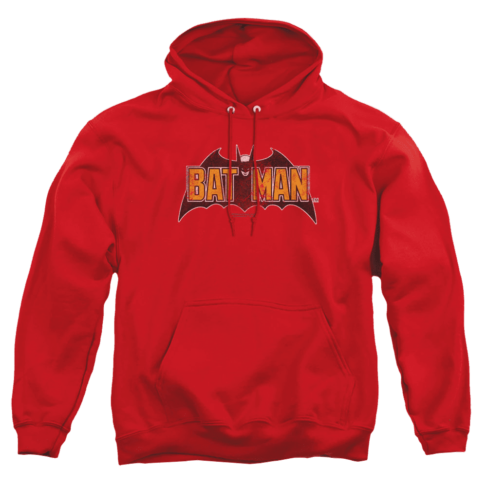 The Batman (2022) Vintage Bat Logo On Red – Pullover Hoodie