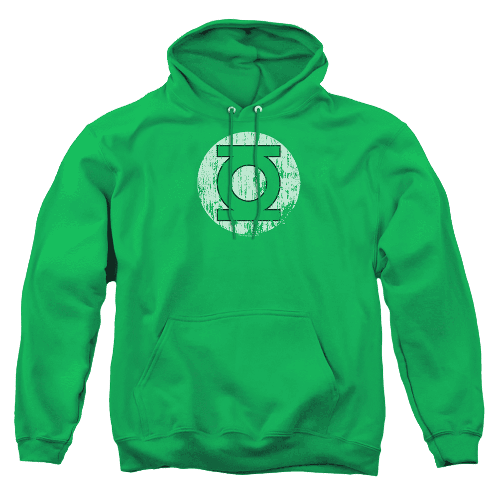 Green Lantern Distressed Lantern Logo – Pullover Hoodie