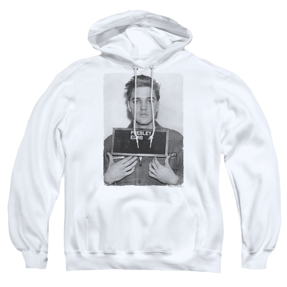 Elvis Presley Army Mug Shot – Pullover Hoodie