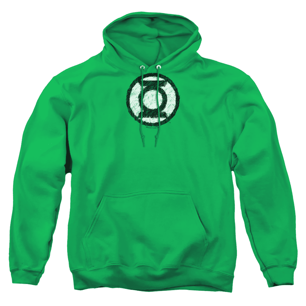 Green Lantern Scribble Lantern Logo – Pullover Hoodie