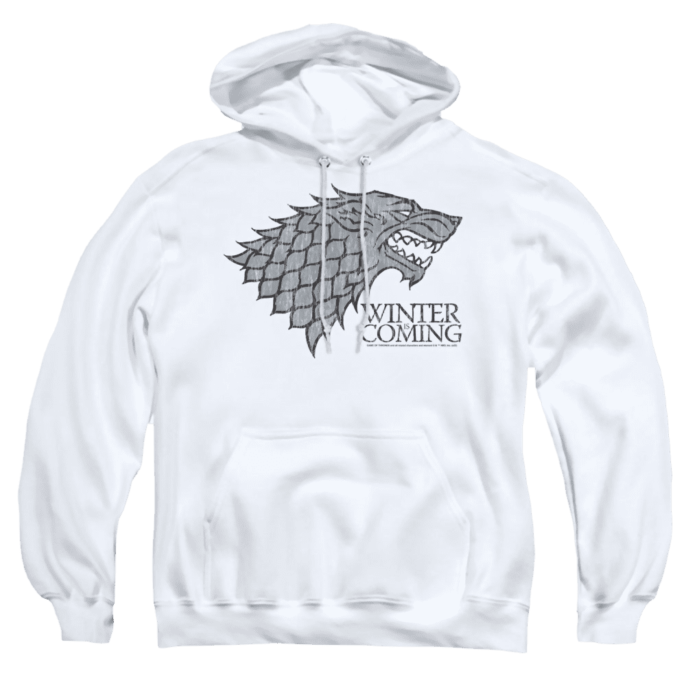 Game Of Thrones Startk Winter Is Coming On White – Pullover Hoodie