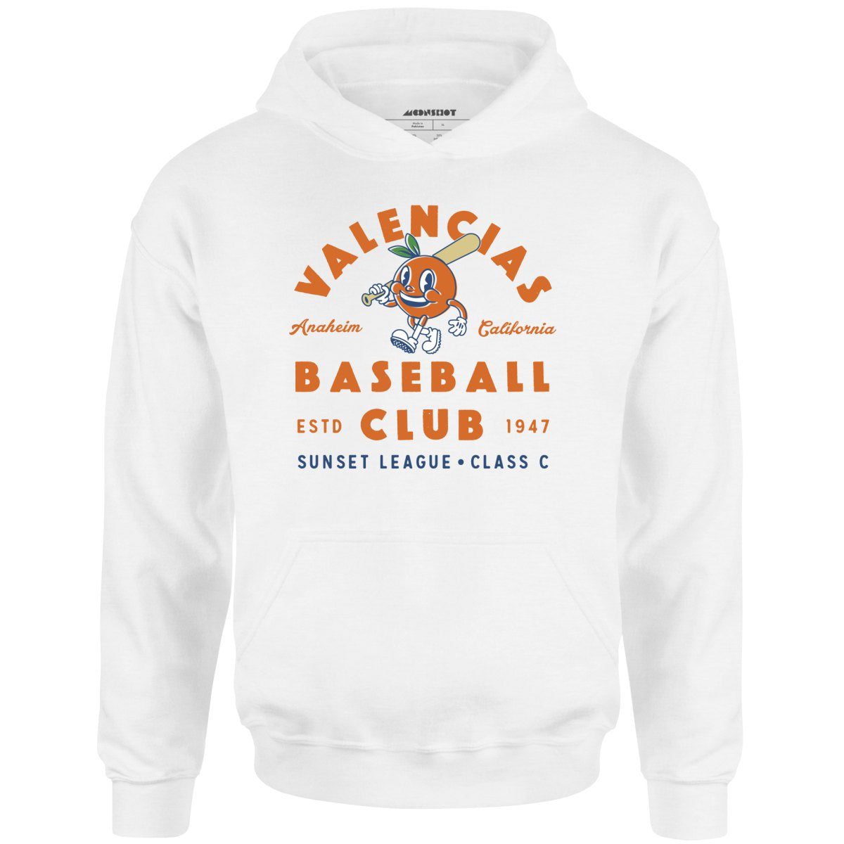 Anaheim Valencias – California – Vintage Defunct Baseball Teams – Unisex Hoodie