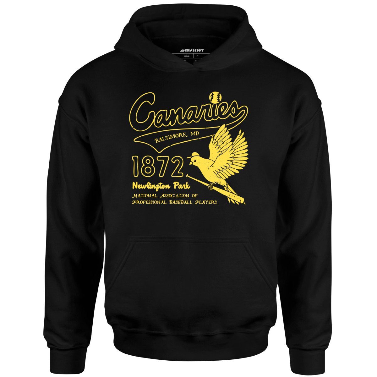 Baltimore Canaries – Maryland – Vintage Defunct Baseball Teams – Unisex Hoodie