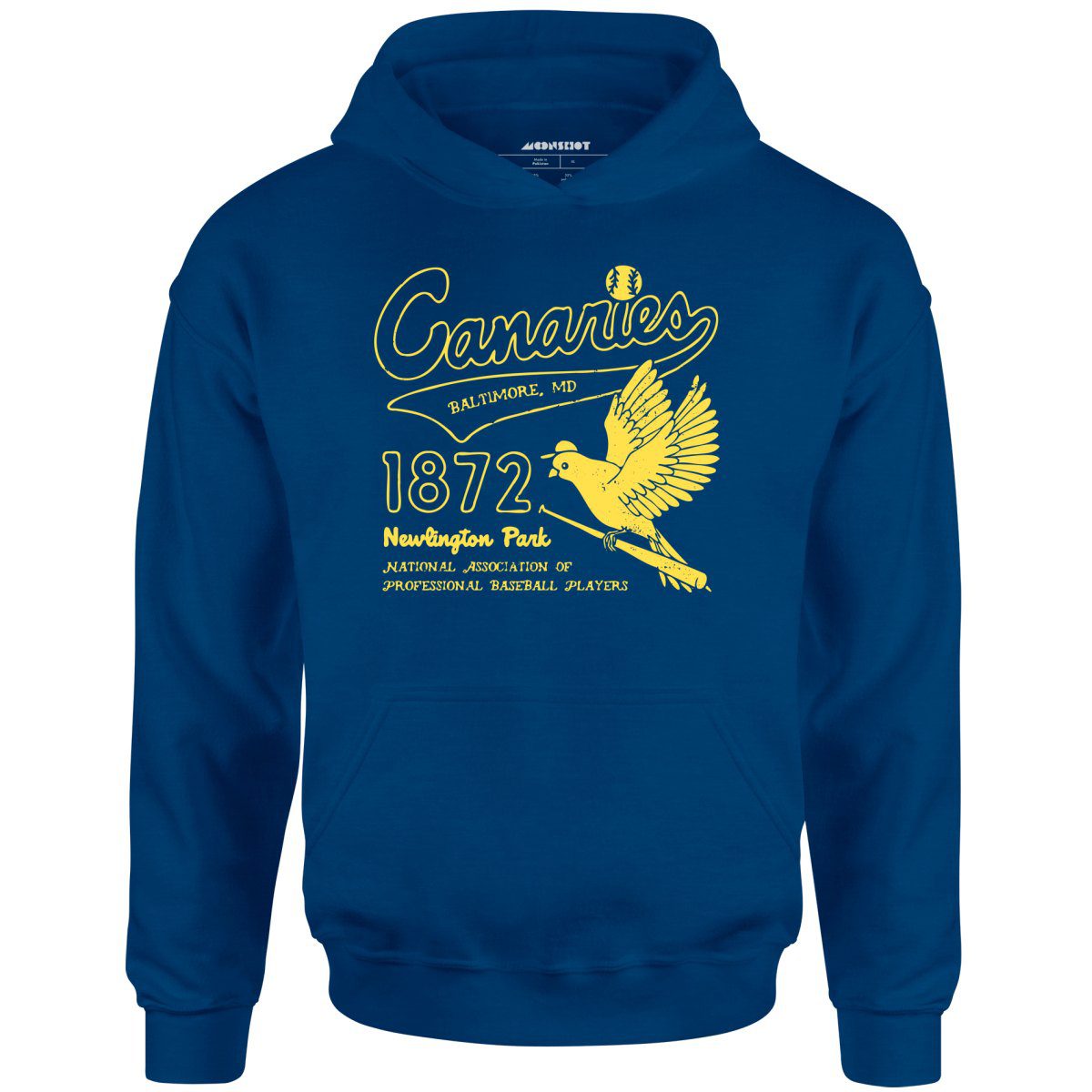 Baltimore Canaries – Maryland – Vintage Defunct Baseball Teams – Unisex Hoodie