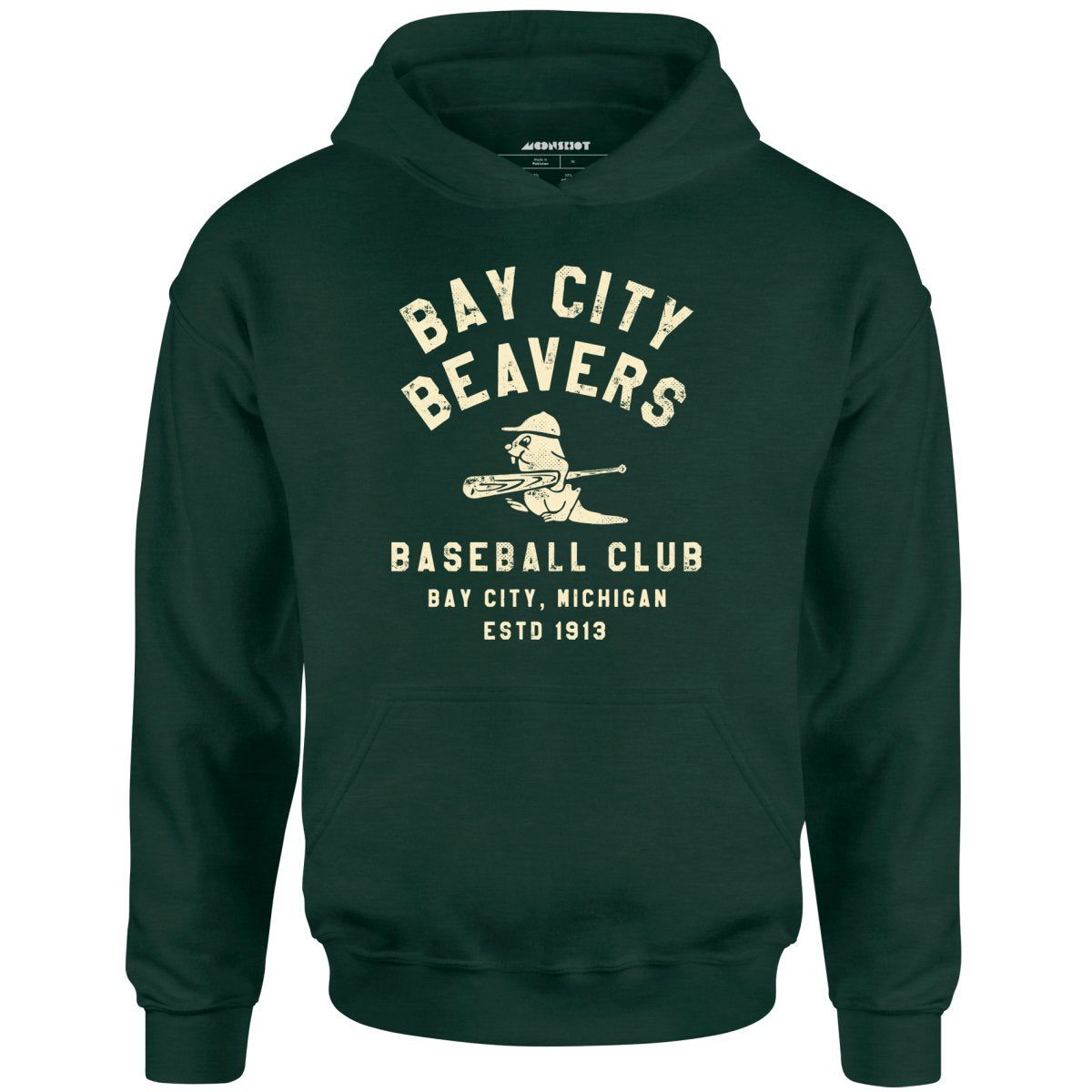 Bay City Beavers – Michigan – Vintage Defunct Baseball Teams – Unisex Hoodie