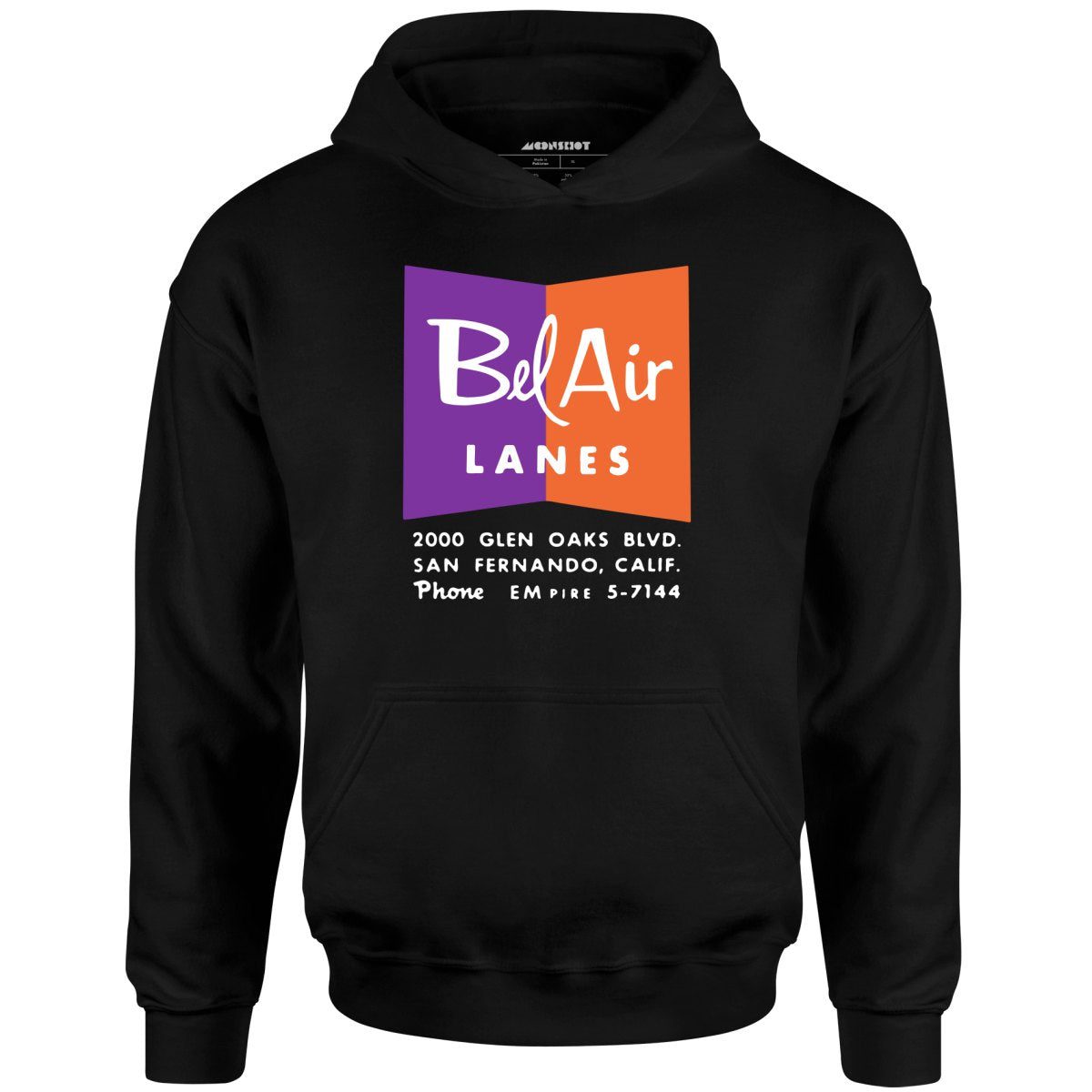 Bel Air Lanes – San Fernando, Ca – Vintage Bowling Alley – Unisex Hoodie