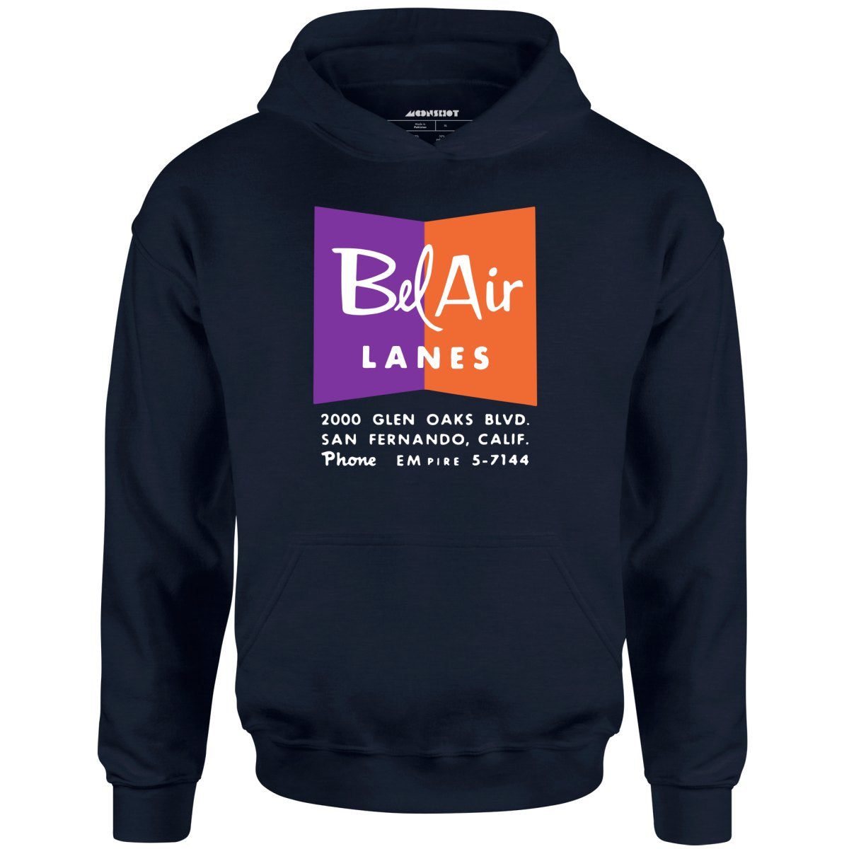 Bel Air Lanes – San Fernando, Ca – Vintage Bowling Alley – Unisex Hoodie