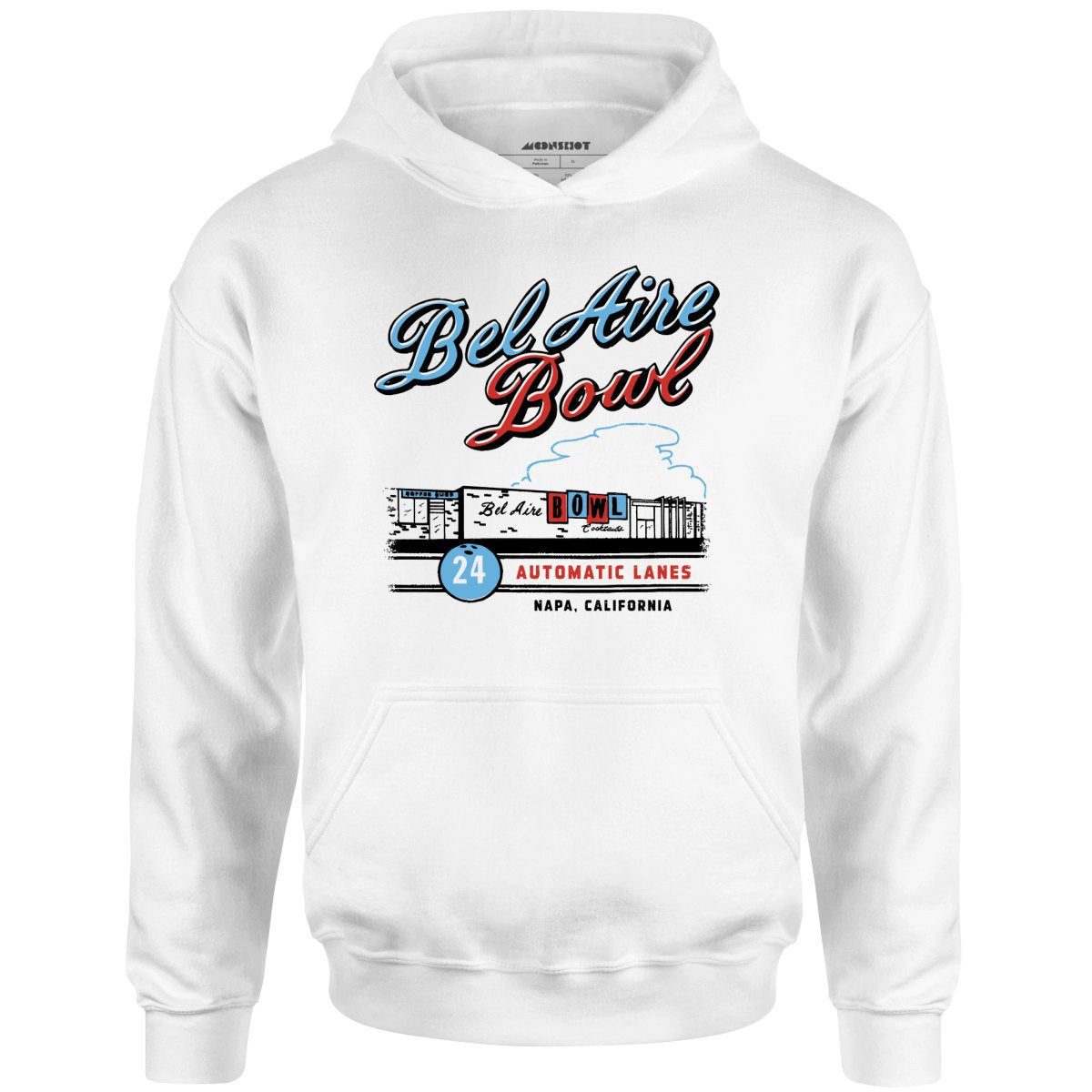 Bel Aire Bowl – Napa, Ca – Vintage Bowling Alley – Unisex Hoodie