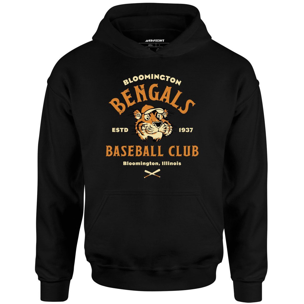 Bloomington Bengals – Illinois – Vintage Defunct Baseball Teams – Unisex Hoodie