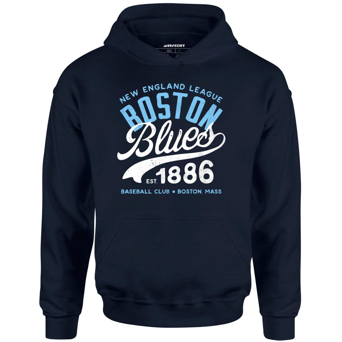 Boston Blues – Massachusetts – Vintage Defunct Baseball Teams – Unisex Hoodie