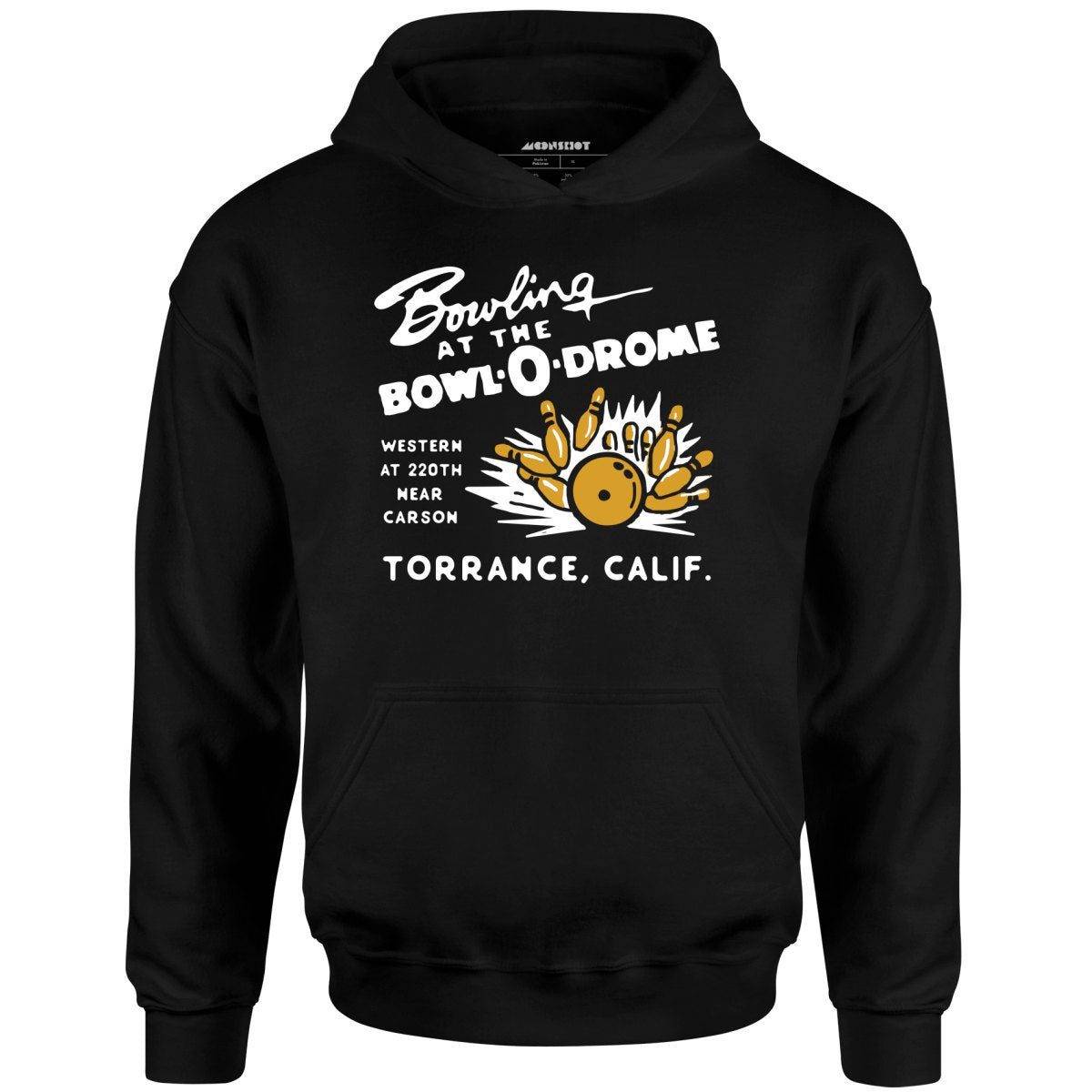 Bowl-O-Drome – Torrance, Ca – Vintage Bowling Alley – Unisex Hoodie