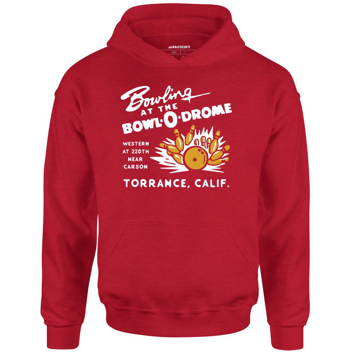 Bowl-O-Drome – Torrance, Ca – Vintage Bowling Alley – Unisex Hoodie