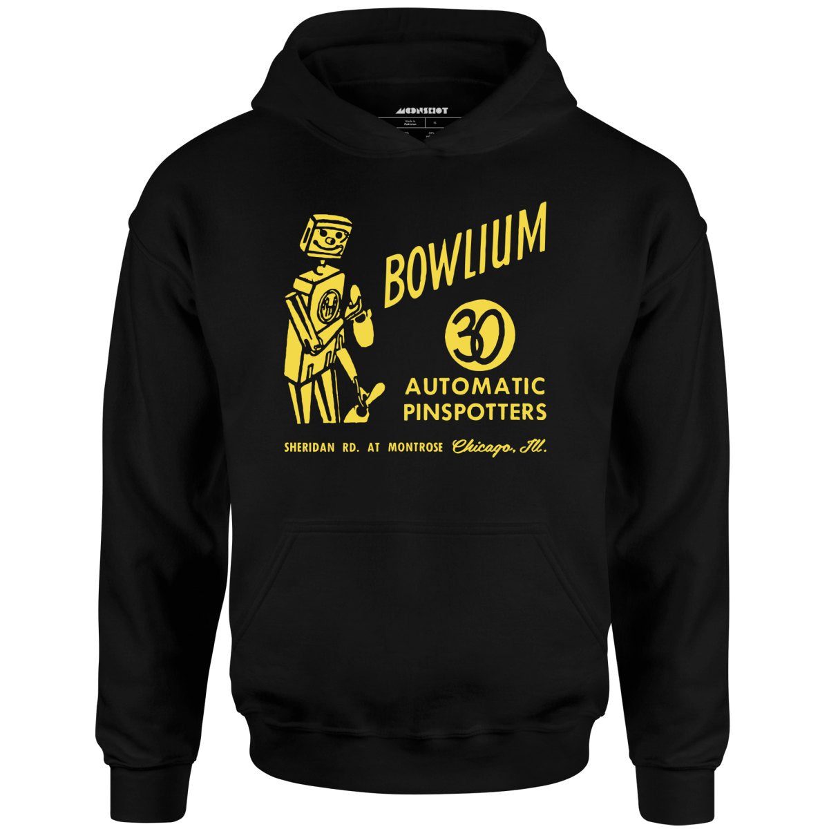 Bowlium V2 – Chicago, Il – Vintage Bowling Alley – Unisex Hoodie