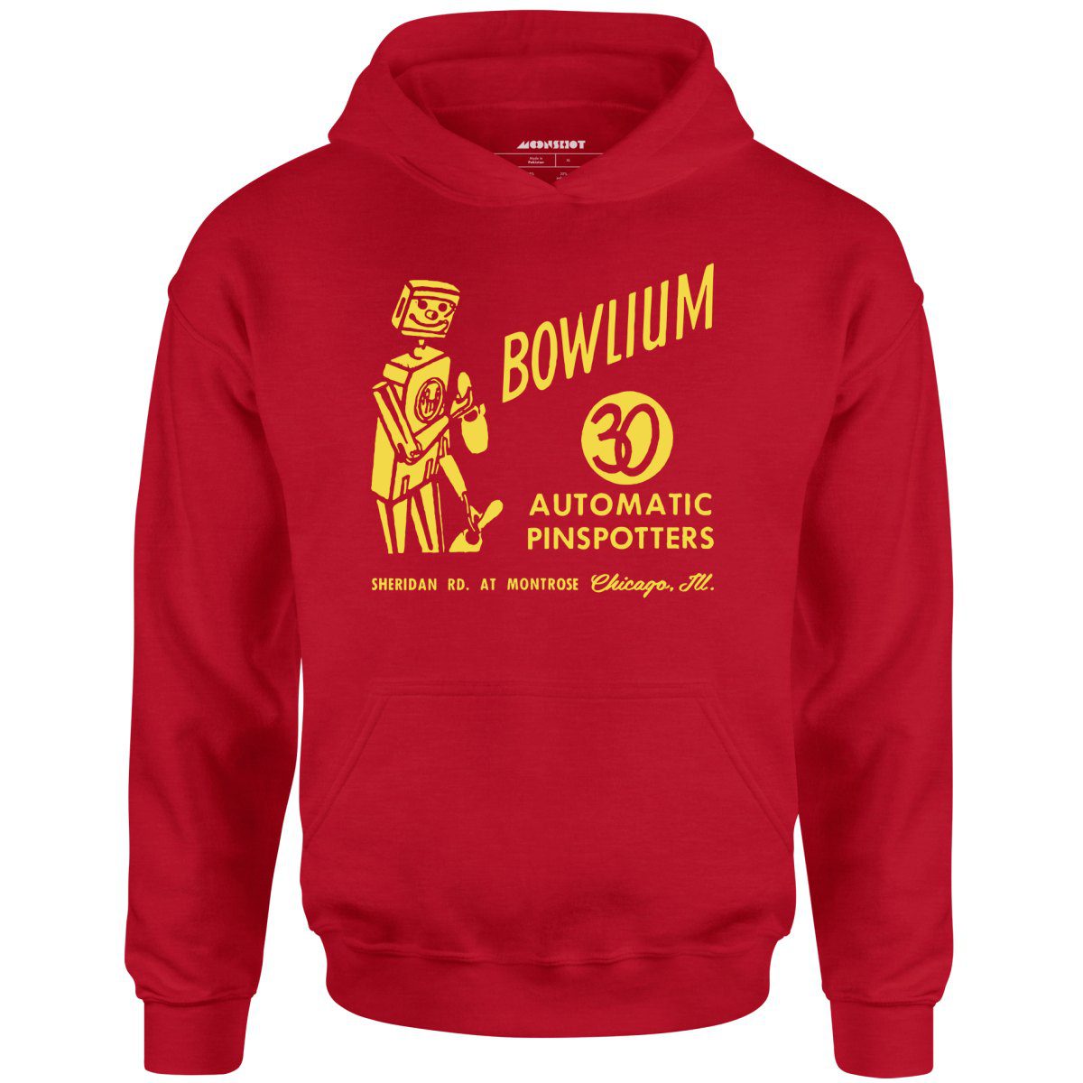 Bowlium V2 – Chicago, Il – Vintage Bowling Alley – Unisex Hoodie