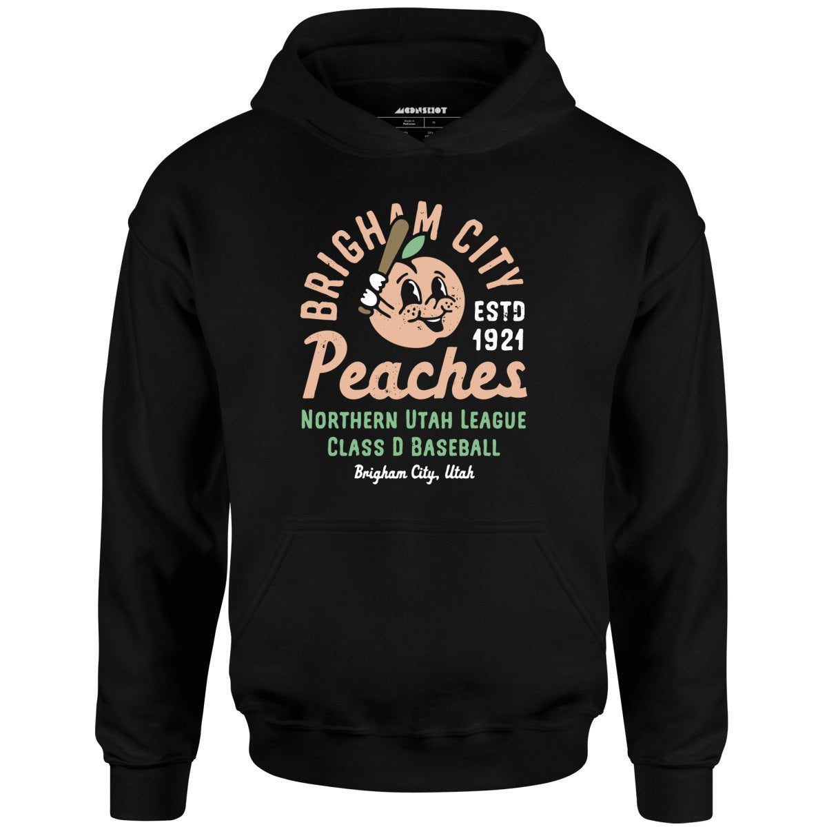 Brigham City Peaches – Utah – Vintage Defunct Baseball Teams – Unisex Hoodie