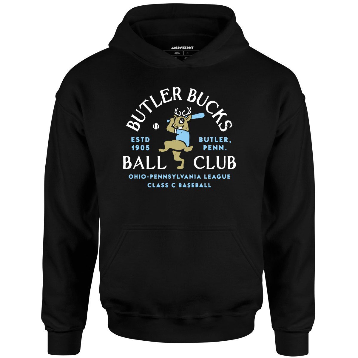 Butler Bucks – Pennsylvania – Vintage Defunct Baseball Teams – Unisex Hoodie