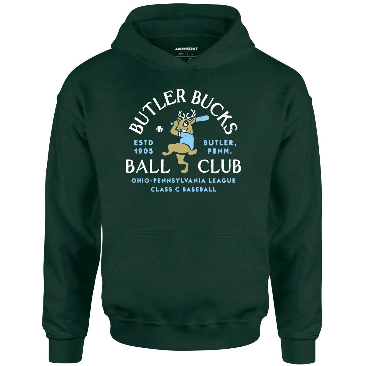 Butler Bucks – Pennsylvania – Vintage Defunct Baseball Teams – Unisex Hoodie