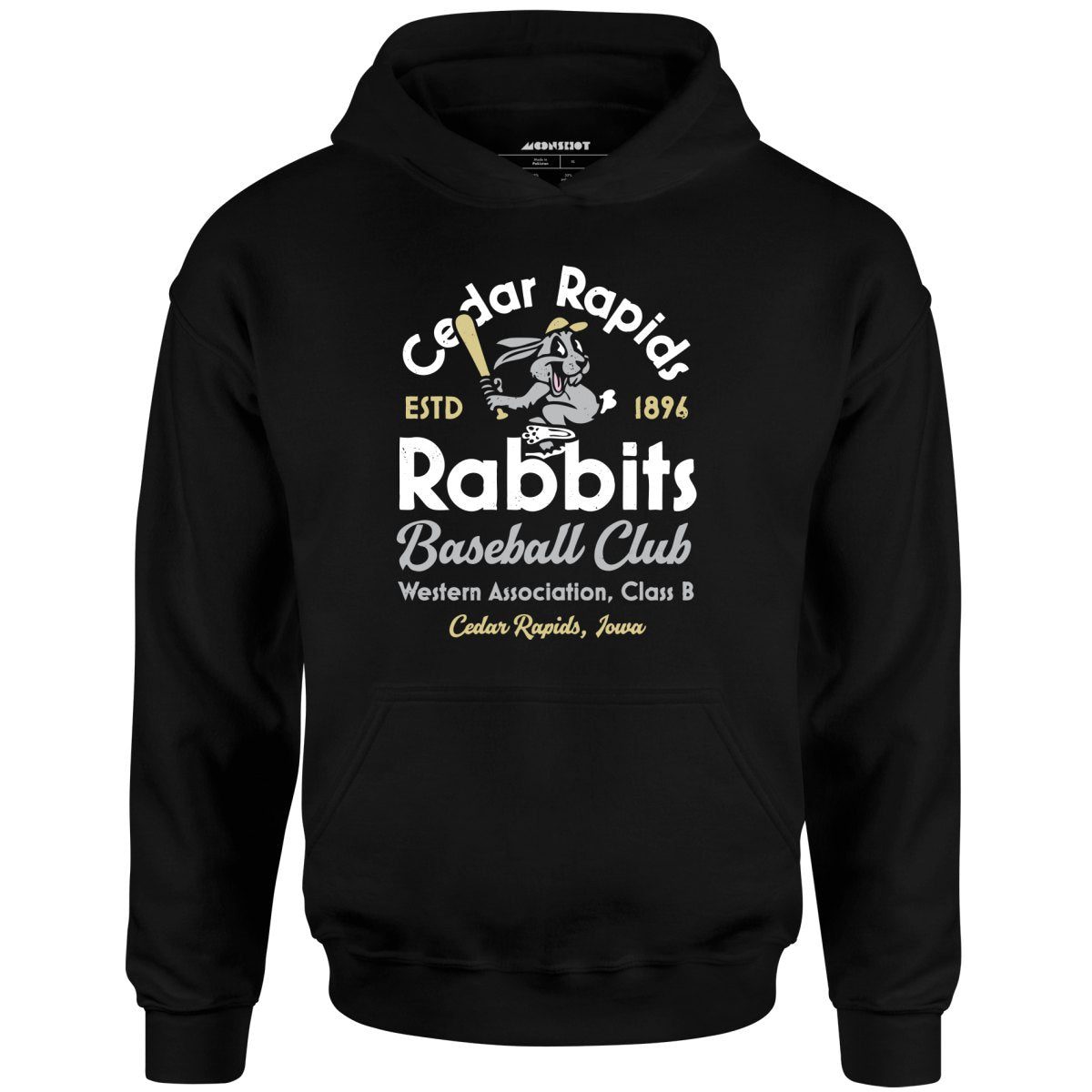 Cedar Rapids Rabbits – Iowa – Vintage Defunct Baseball Teams – Unisex Hoodie