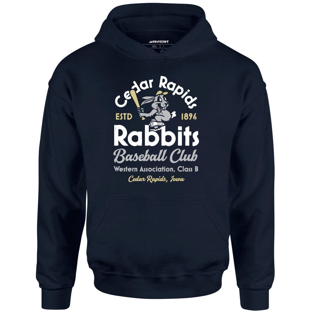 Cedar Rapids Rabbits – Iowa – Vintage Defunct Baseball Teams – Unisex Hoodie