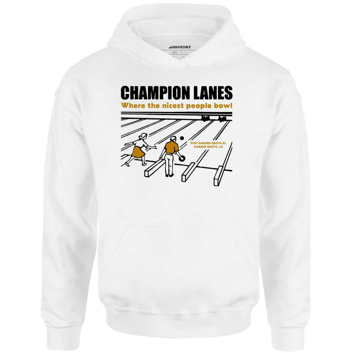 Champion Lanes – Garden Grove, Ca – Vintage Bowling Alley – Unisex Hoodie