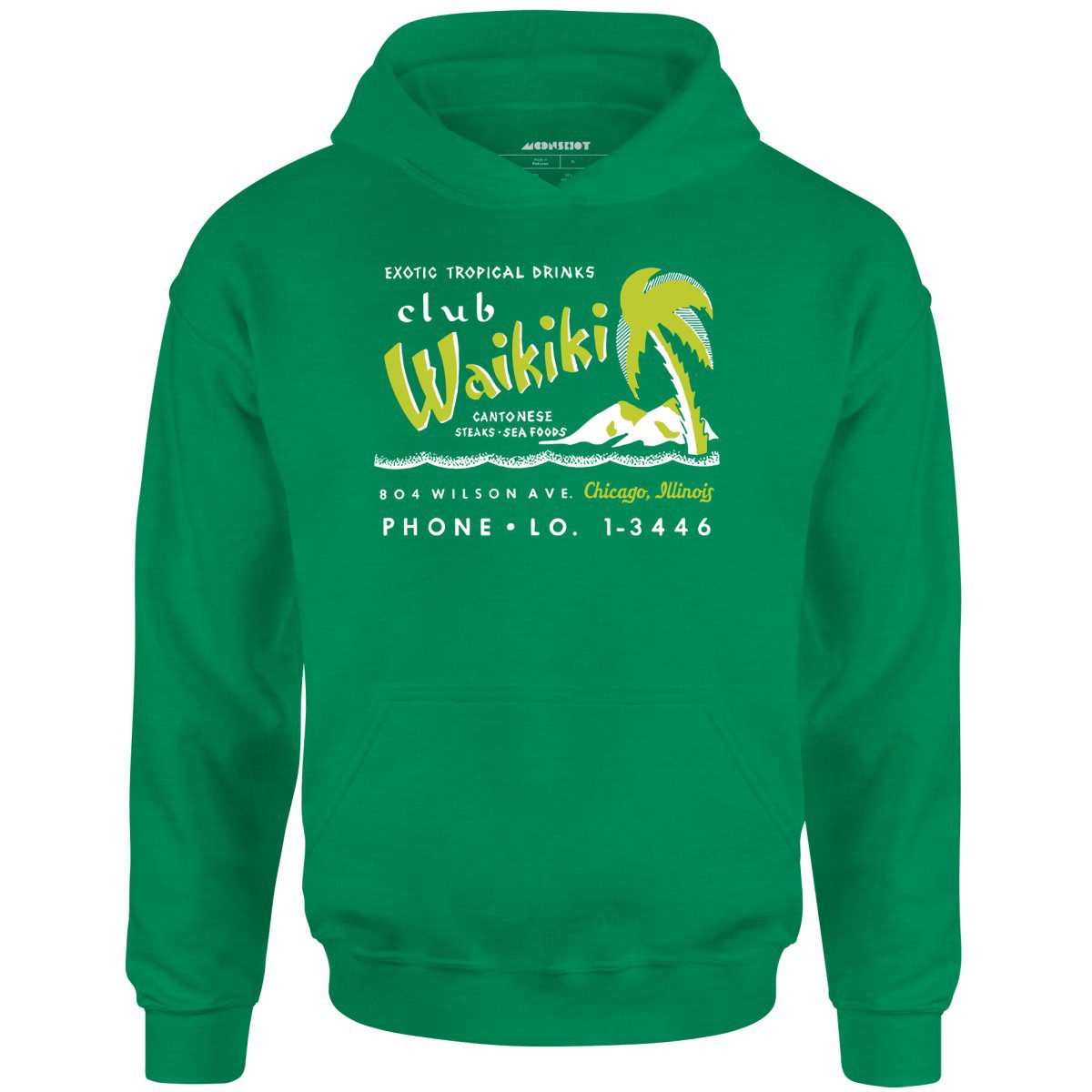 Club Waikiki – Chicago, Il – Vintage Tiki Bar – Unisex Hoodie