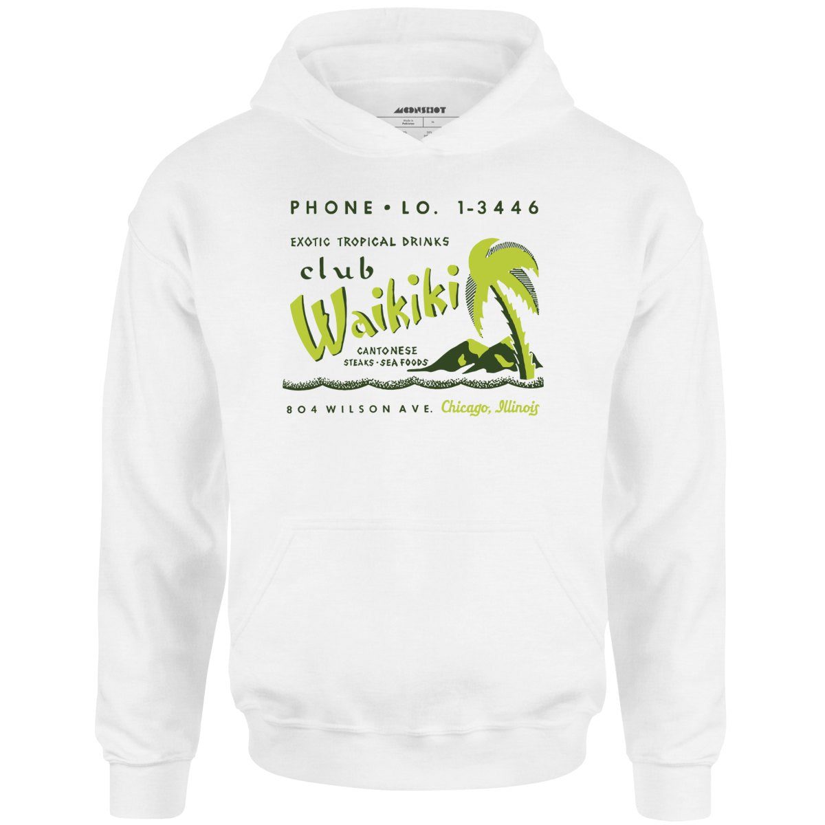 Club Waikiki – Chicago, Il – Vintage Tiki Bar – Unisex Hoodie