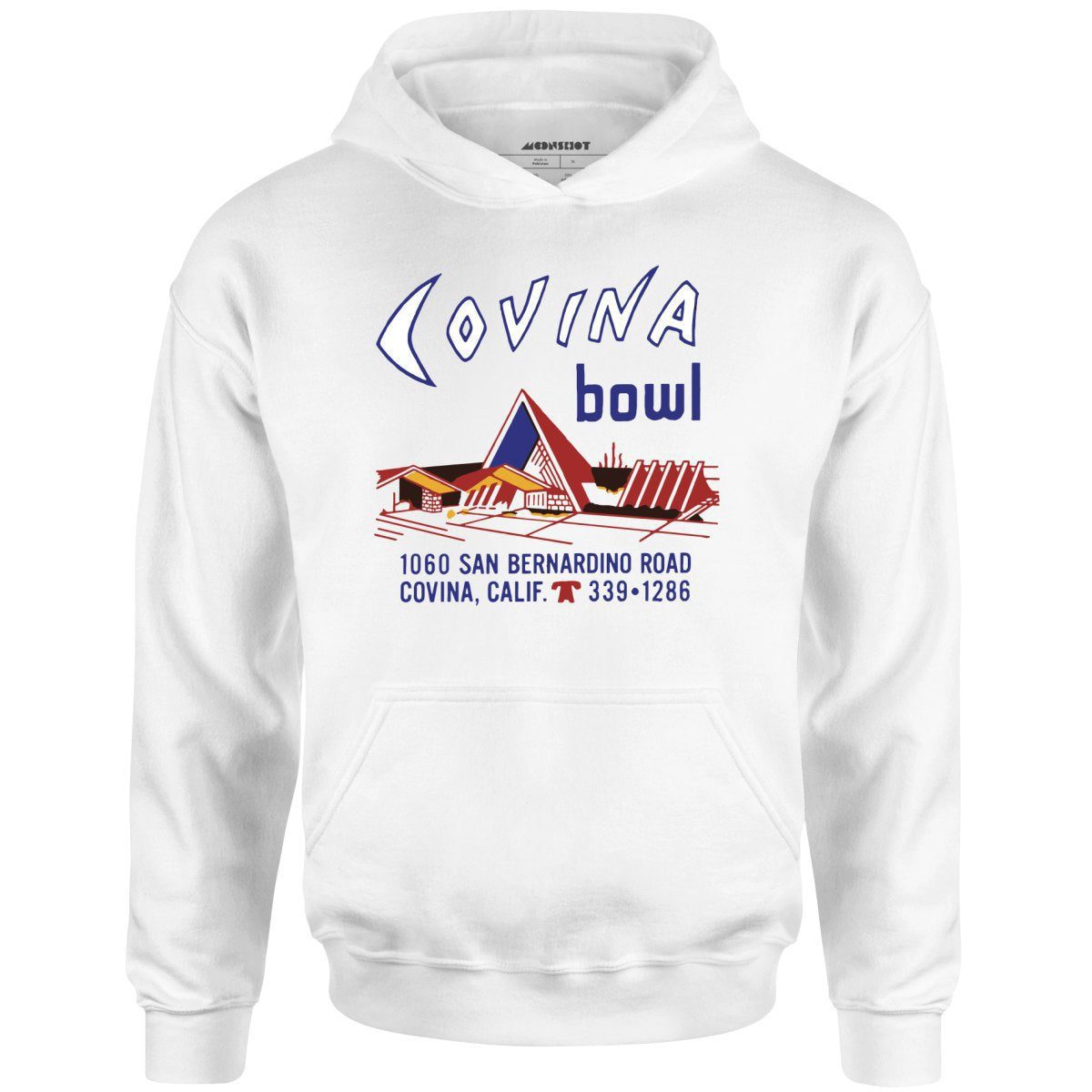 Covina Bowl – Covina, Ca – Vintage Bowling Alley – Unisex Hoodie