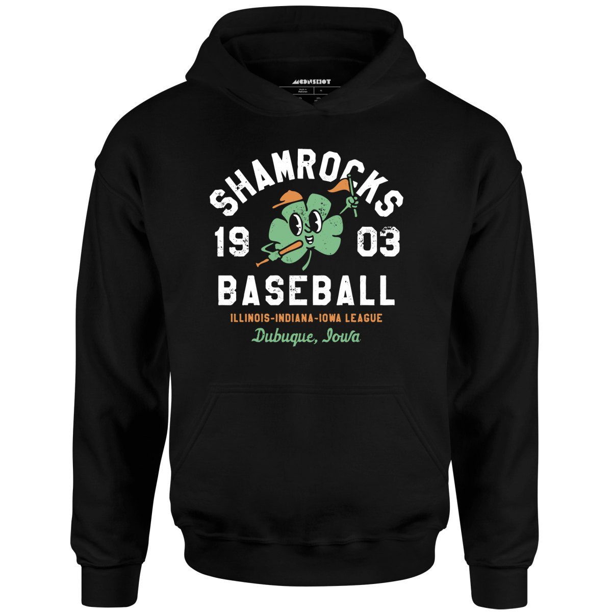 Dubuque Shamrocks – Iowa – Vintage Defunct Baseball Teams – Unisex Hoodie