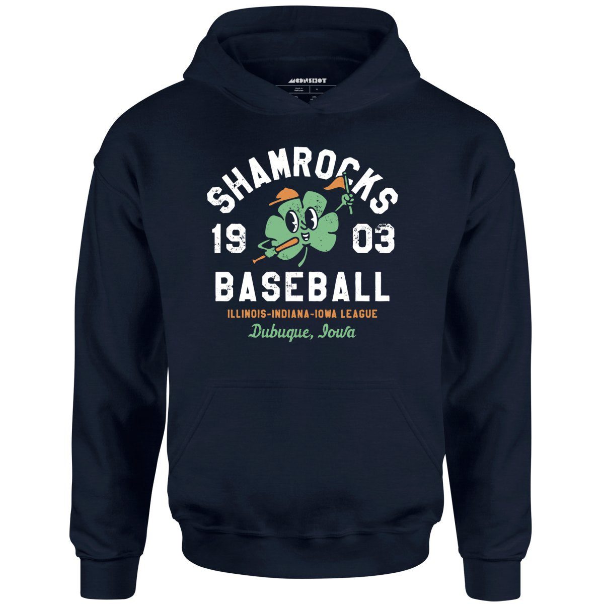 Dubuque Shamrocks – Iowa – Vintage Defunct Baseball Teams – Unisex Hoodie