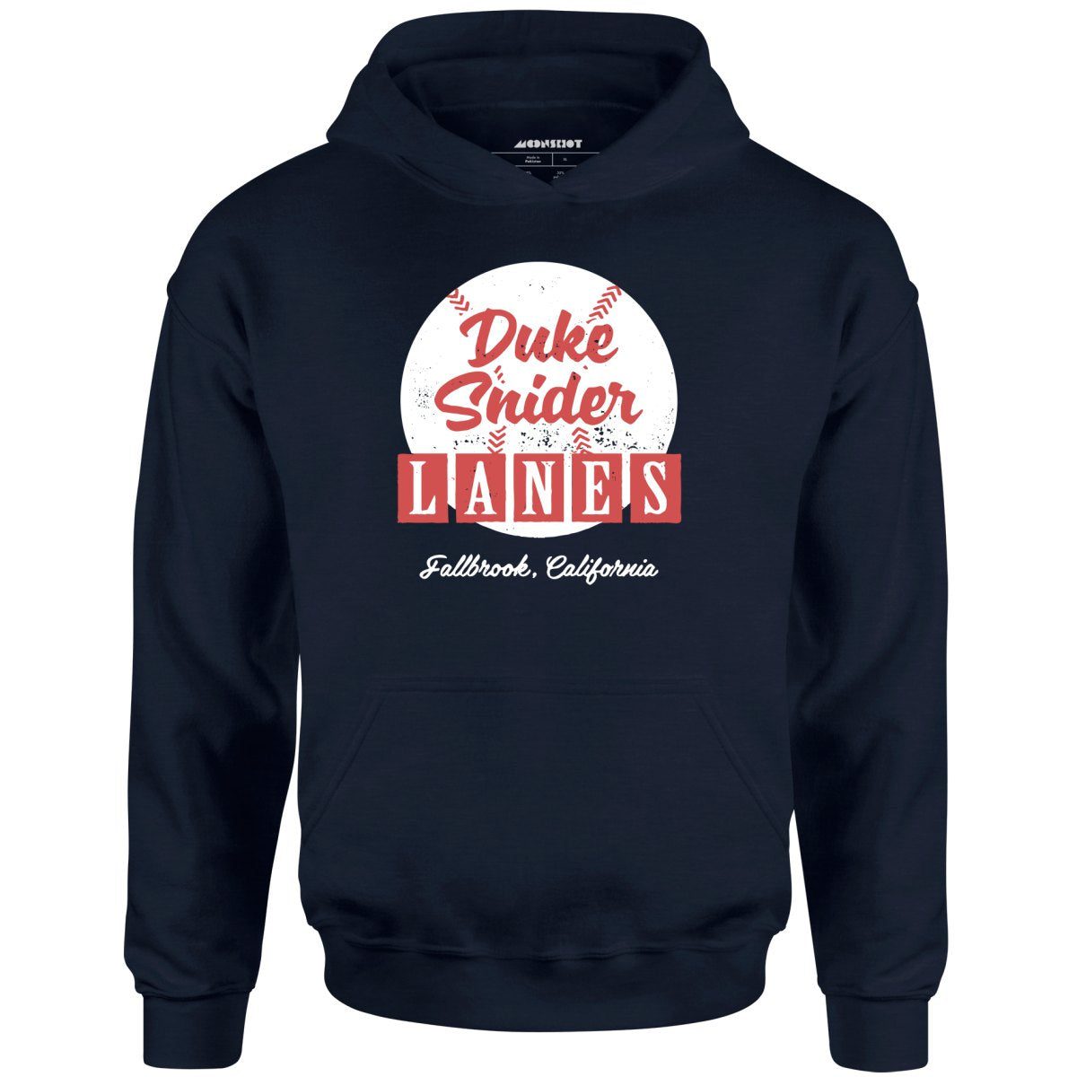 Duke Snider Lanes – Fallbrook, Ca – Vintage Bowling Alley – Unisex Hoodie