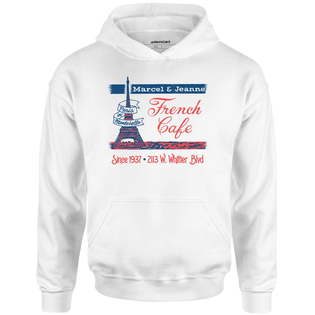 French Cafe – Montebello, Ca – Vintage Restaurant – Unisex Hoodie