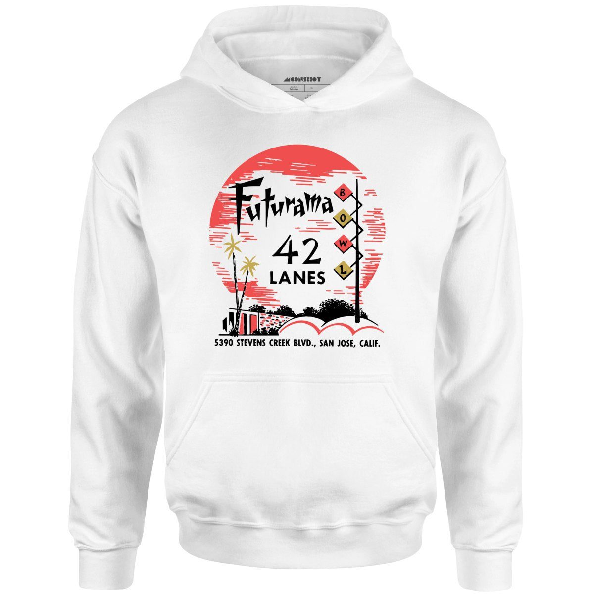 Futurama Lanes – San Jose, Ca – Vintage Bowling Alley – Unisex Hoodie