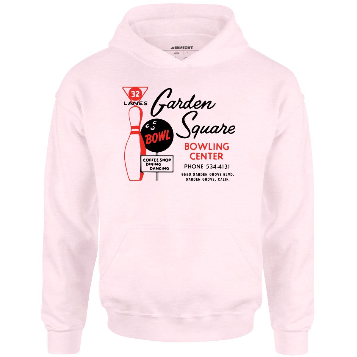 Garden Square Lanes – Garden Grove, Ca – Vintage Bowling Alley – Unisex Hoodie