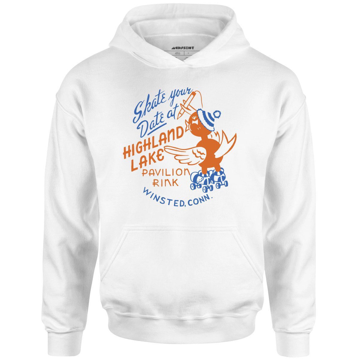 Highland Lake Pavilion Rink – Winsted, Ct – Vintage Roller Rink – Unisex Hoodie