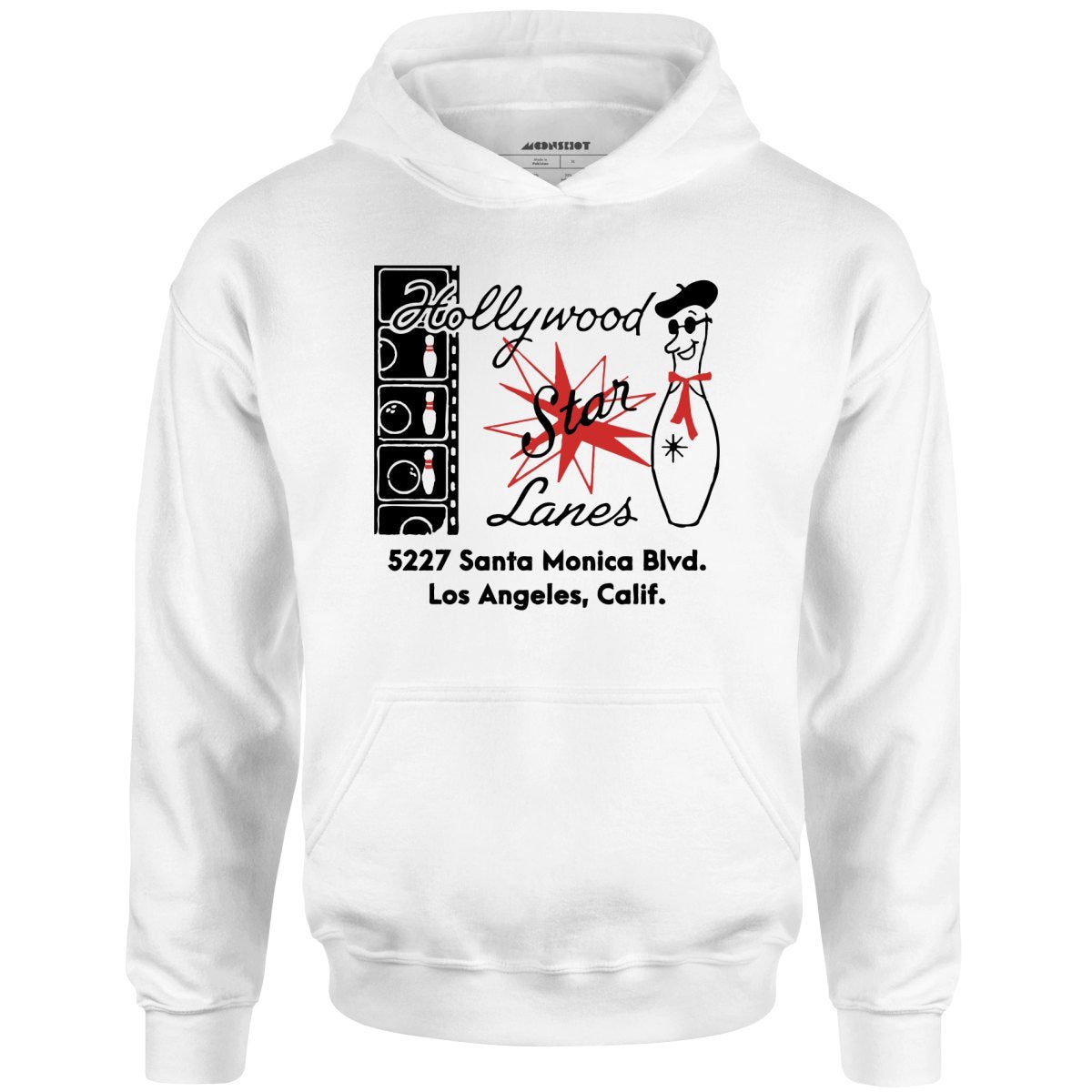 Hollywood Star Lanes – Los Angeles, Ca – Vintage Bowling Alley – Unisex Hoodie