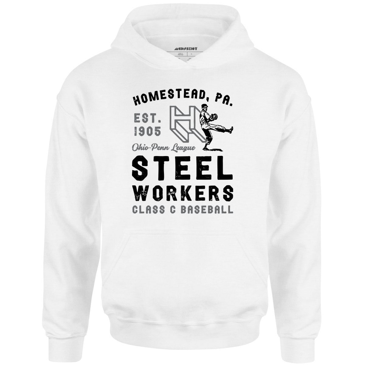 Homestead Steel Workers – Pennsylvania – Vintage Defunct Baseball Teams – Unisex Hoodie