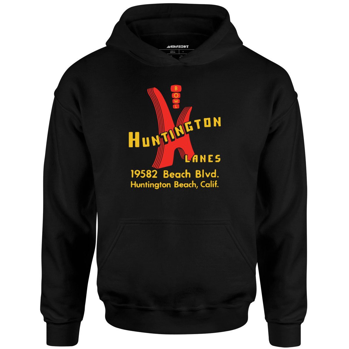 Huntington Lanes – Huntington Beach, Ca – Vintage Bowling Alley – Unisex Hoodie