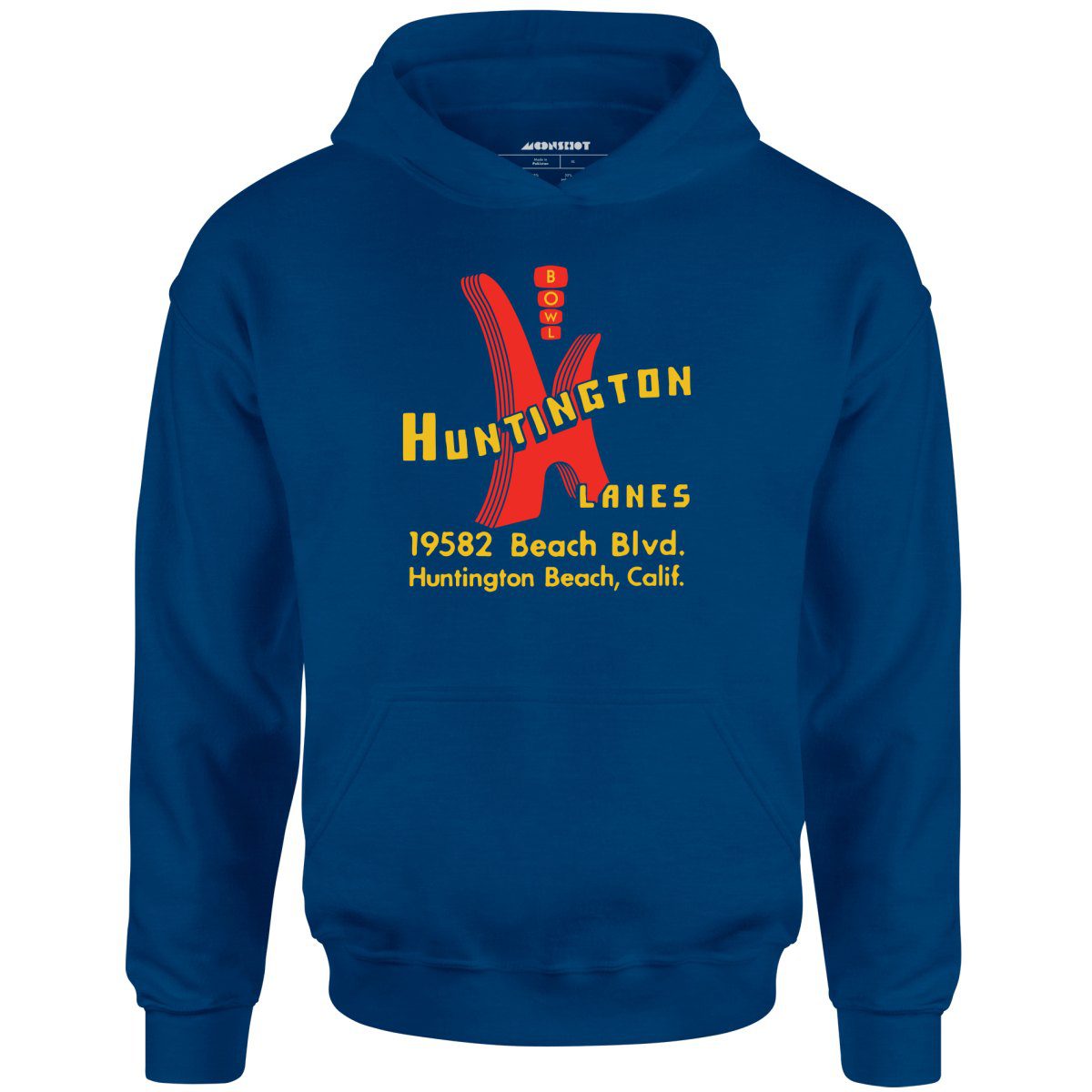 Huntington Lanes – Huntington Beach, Ca – Vintage Bowling Alley – Unisex Hoodie