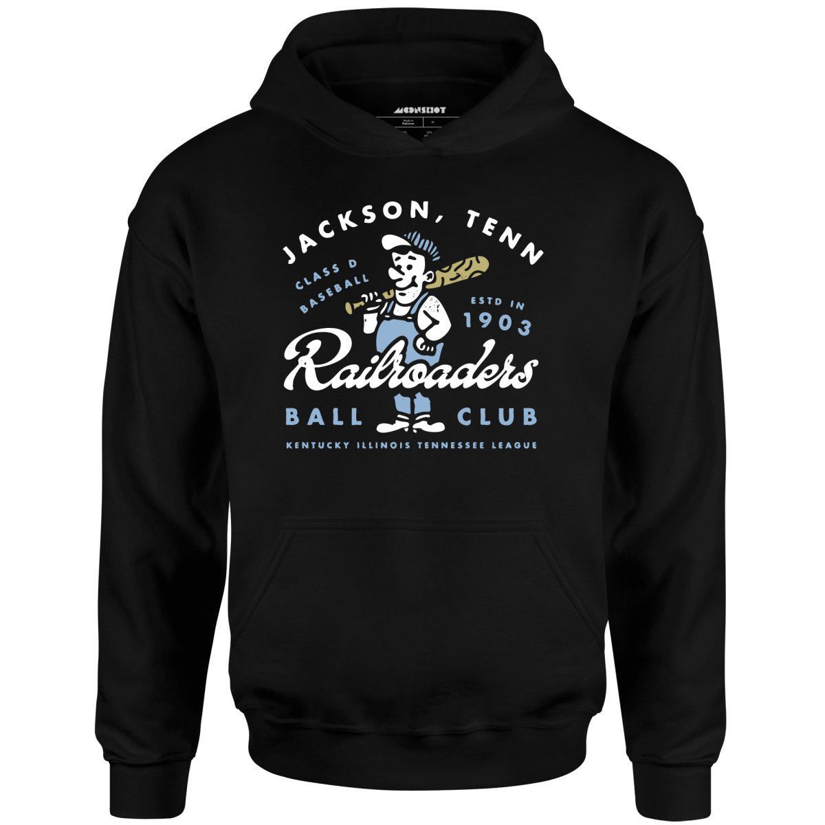 Jackson Railroaders – Tennessee – Vintage Defunct Baseball Teams – Unisex Hoodie