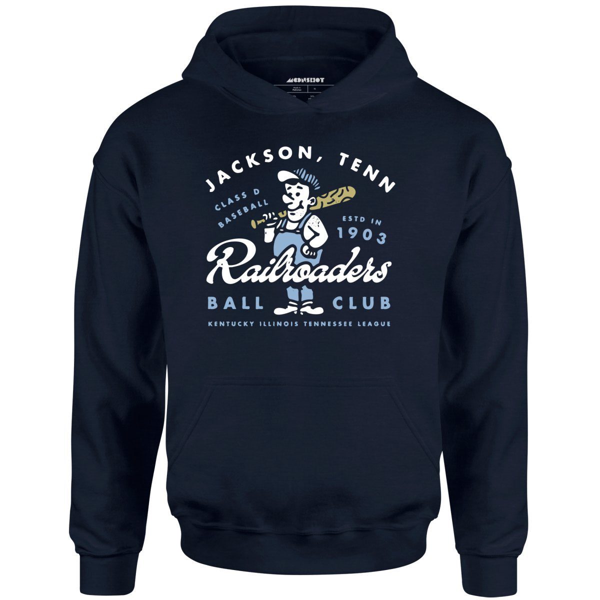 Jackson Railroaders – Tennessee – Vintage Defunct Baseball Teams – Unisex Hoodie