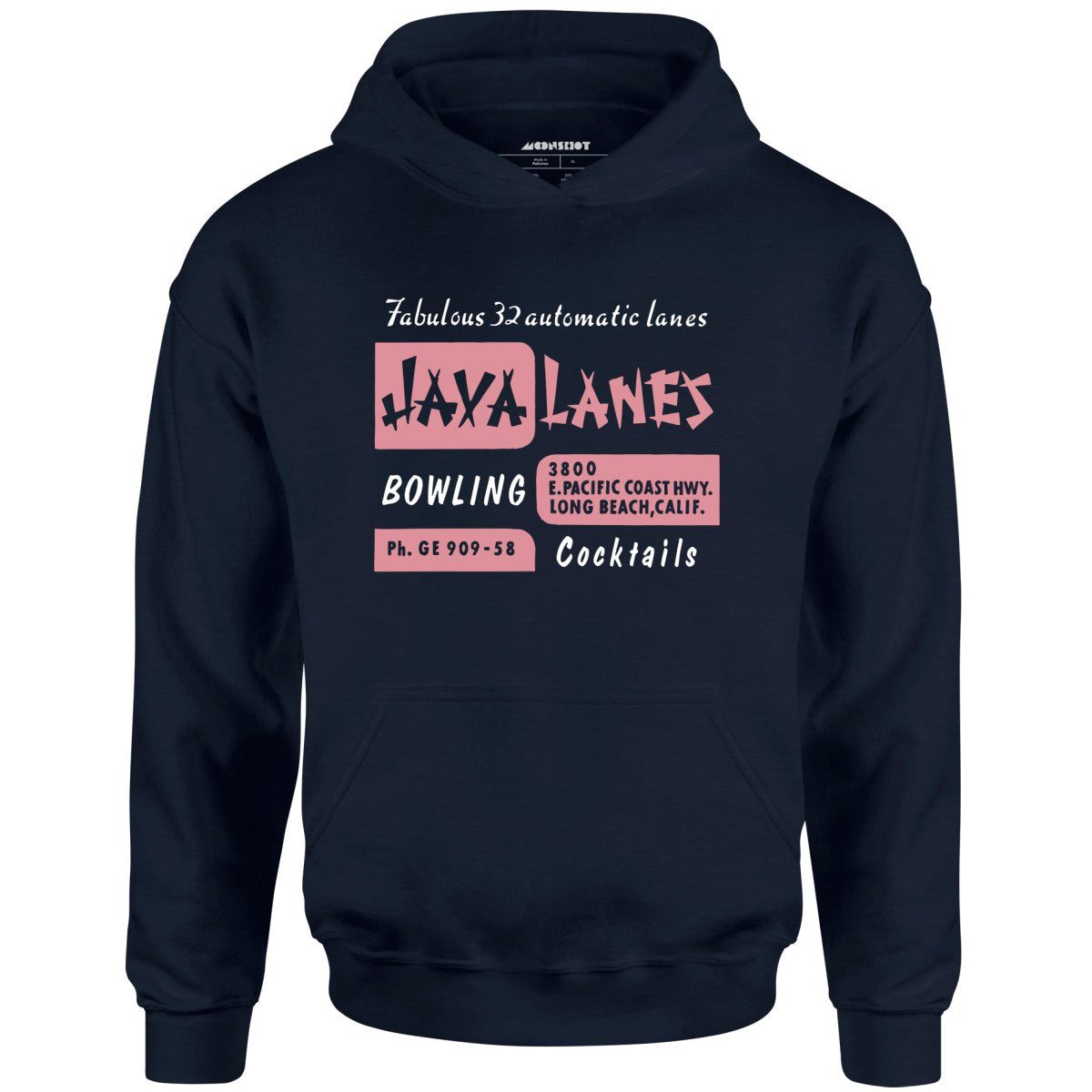 Java Lanes – Long Beach, Ca – Vintage Bowling Alley – Unisex Hoodie