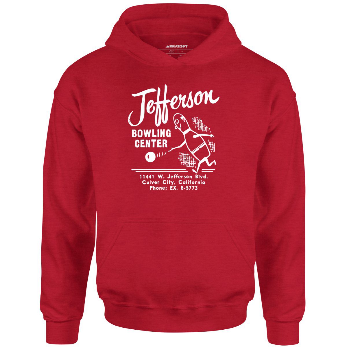 Jefferson Bowling Center – Culver City, Ca – Vintage Bowling Alley – Unisex Hoodie