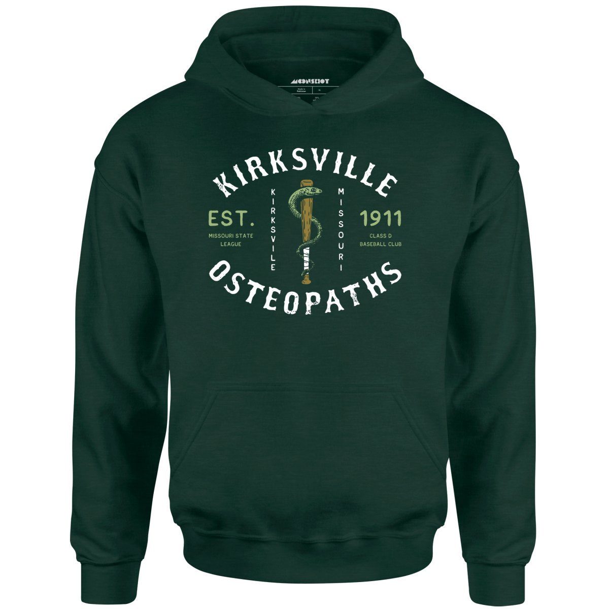 Kirksville Osteopaths – Missouri – Vintage Defunct Baseball Teams – Unisex Hoodie