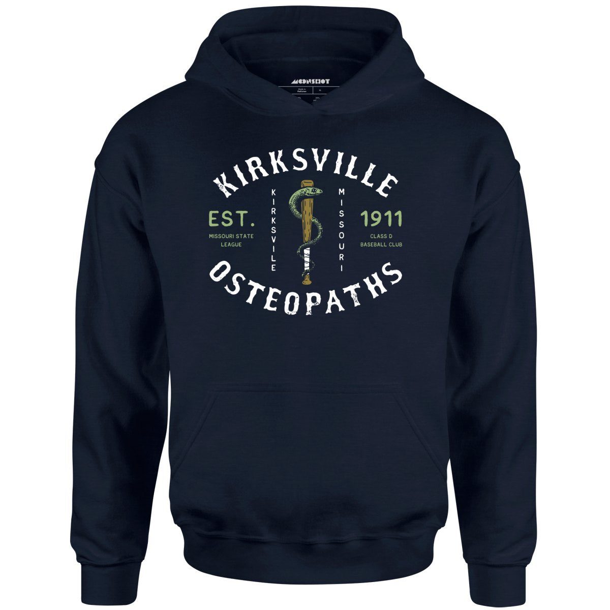 Kirksville Osteopaths – Missouri – Vintage Defunct Baseball Teams – Unisex Hoodie