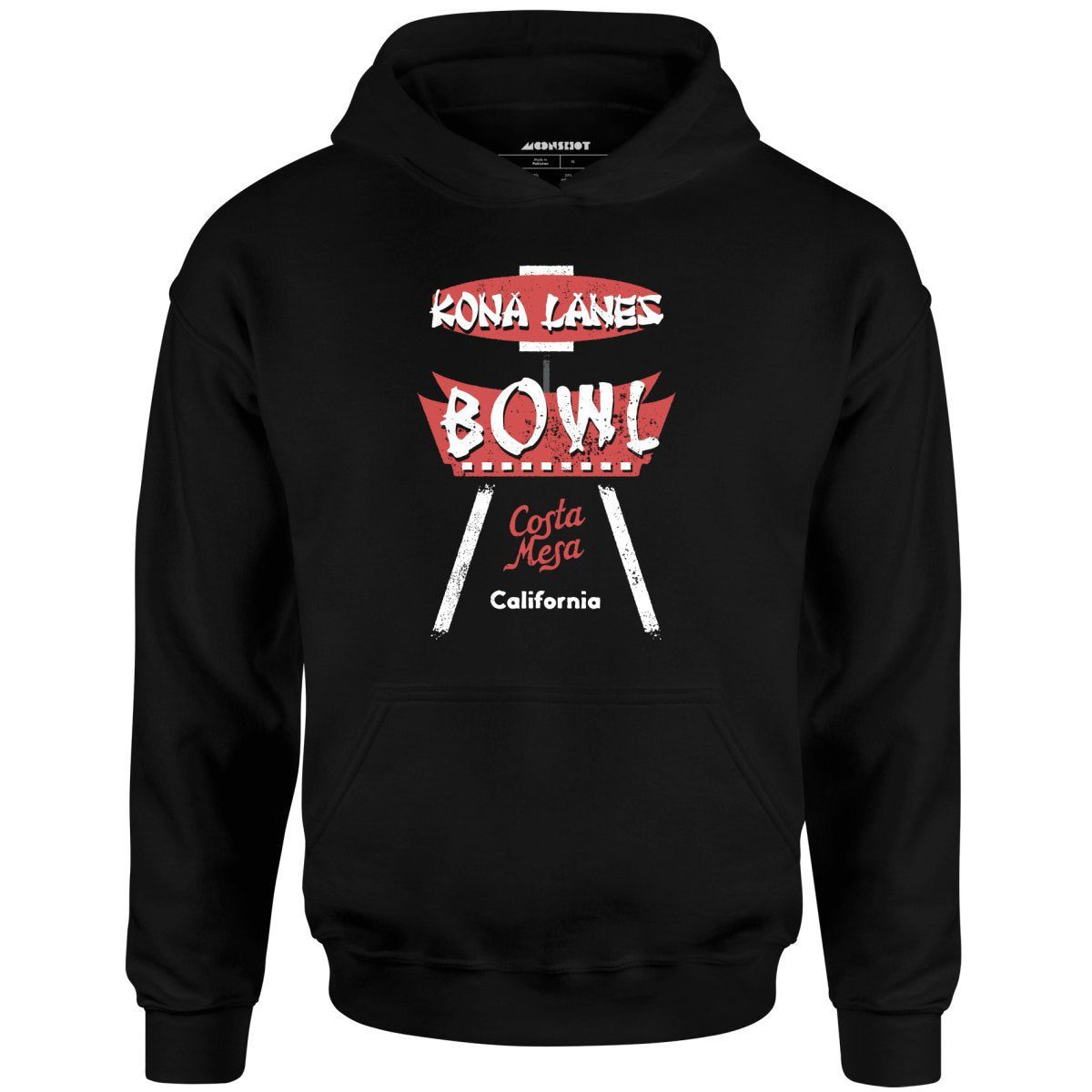 Kona Lanes – Costa Mesa, Ca – Vintage Bowling Alley – Unisex Hoodie