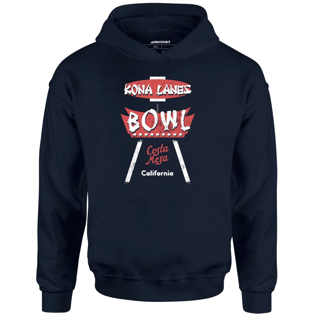 Kona Lanes – Costa Mesa, Ca – Vintage Bowling Alley – Unisex Hoodie