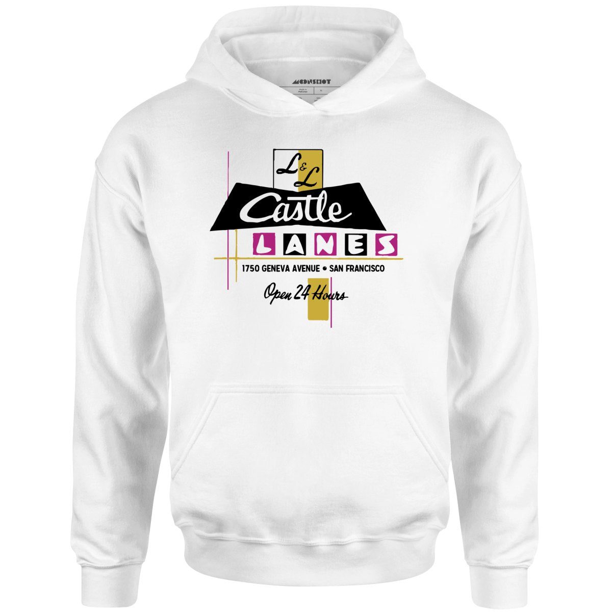 L & L Castle Lanes – San Francisco, Ca – Vintage Bowling Alley – Unisex Hoodie