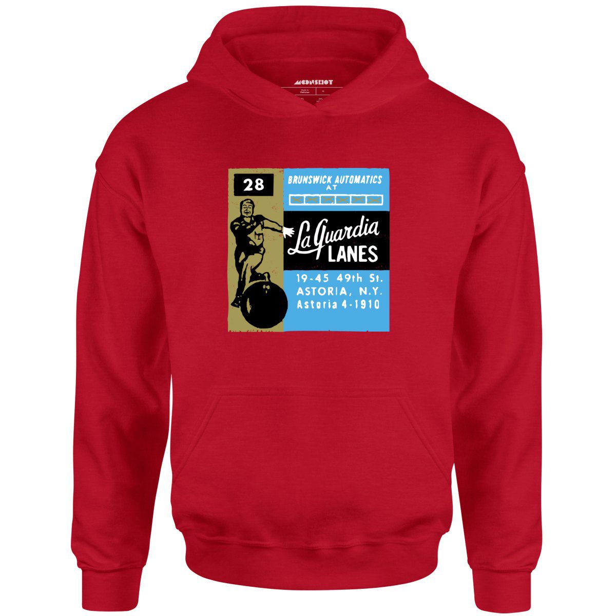 La Guardia Lanes – Astoria, Ny – Vintage Bowling Alley – Unisex Hoodie